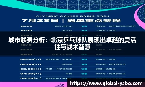 城市联赛分析：北京乒乓球队展现出卓越的灵活性与战术智慧